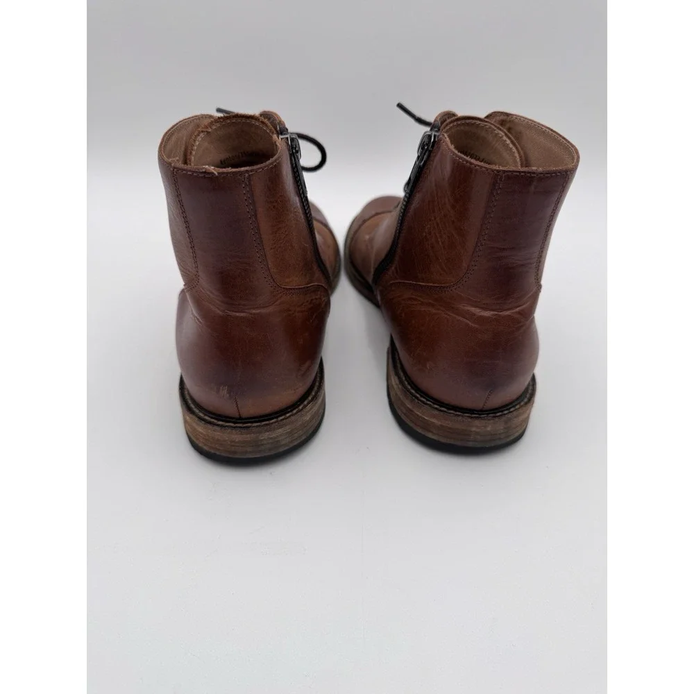 Warfield & Grand Leather Cap Toe Mens Boots Size‎ 10 Kenton Brown 155073 *READ*